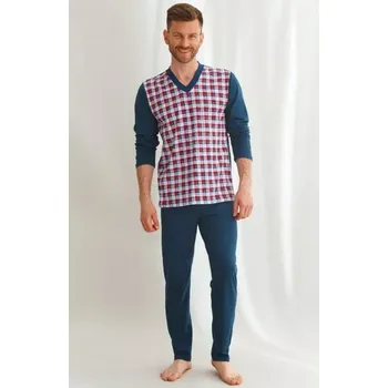 Pánské oblečení Pánské pyžamo 2634-Victor, dlouhý rukáv, vel. 4XL, 5XL, 6XL