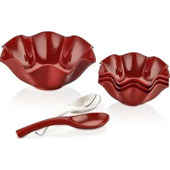 KULSAN ROSA SALÁTOVÁ SOUPRAVA 6KS ČERVENÁ