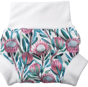 Plenkové kalhoty Breberky Natahovací svrchní kalhotky PUL - Protea královská VELIKOST: S (4-7kg)