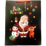 Vánocní dárková taška 3D černá 31*40cm