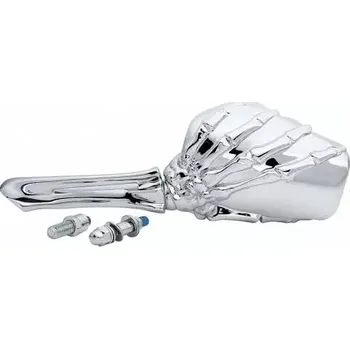 Zrcátko pro motocykl Zpětné zrcátko na choppera kostlivcova hnáta skelet chromované