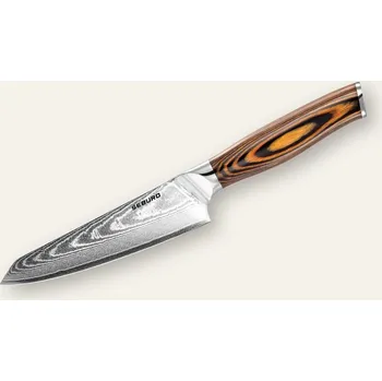 Kuchyňský nůž Honesuki (vykosťovací, univerzální) nůž Seburo SUBAJA Damascus 130mm