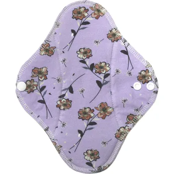 Menstruační vložka Breberky Denní vložka (Bavlněné froté s PUL) - Lila chmýří (bavlněný úplet)