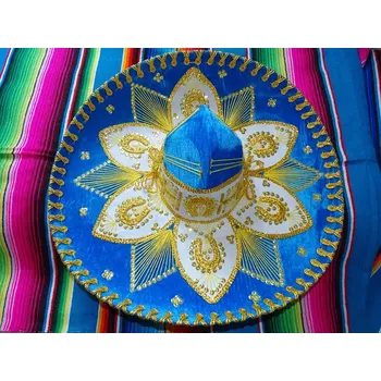 Klobouk Sombrero (extra tyrkysovozlaté)