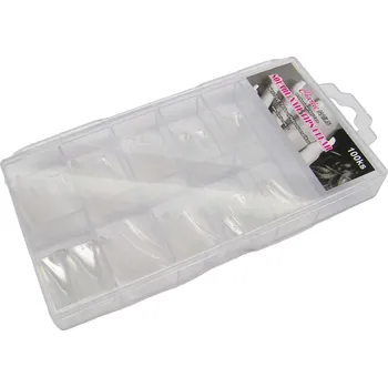 Charlie nails Nehtové tipy - PRŮHLEDNÉ SQUARE 100ks./box