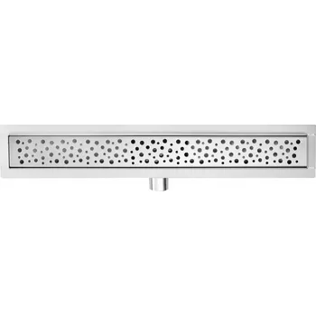 sprchový žlab WellMall B-Drainwell 11 x 74 cm chrom bublinky