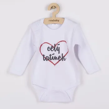 Kojenecký body NEW BABY Body s potiskem New Baby celý tatínek - dárkové balení Vel. 74