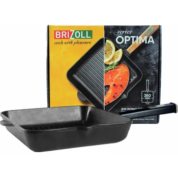 Pánev Litinová grilovací pánev 26x26cm H-6cm Brizoll series Optima