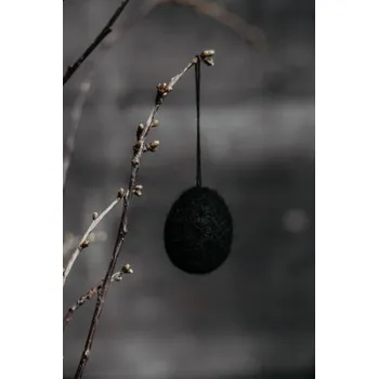 Velikonoční dekorace Velikonoční vajíčko Ullas Black 5 cm