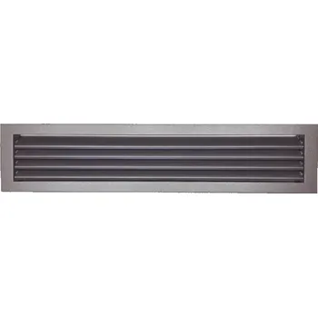 Větrací mřížka LAgrid s.r.o. Krbová rovná lamelová mřížka 60x13 Exteriér Stříbrná