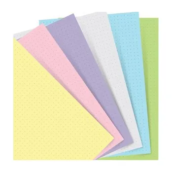 Diář Filofax, Papíry pro diáře, tečkované, kapesní, mix pastelových barev