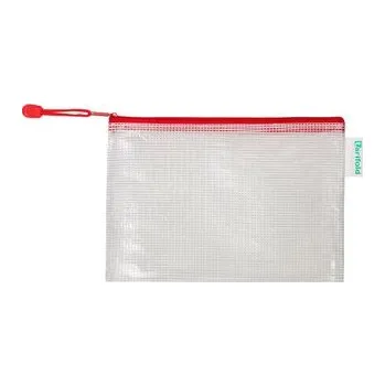 Archivační box tarifold obálka se zipem, A6, PVC síťovina, červená, 8 ks