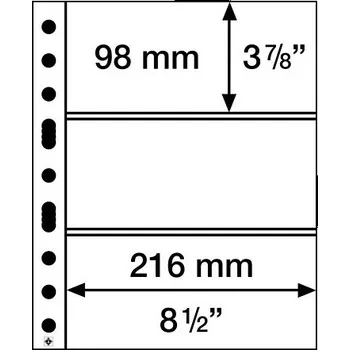 Sběratelství Leuchttrum albové listy NUMIS Rozměr kapsy: 3 kapsy (98 x 216 mm)