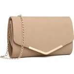 Společenská kabelka psaníčko Miss Lulu Party - béžová LH1756-BG