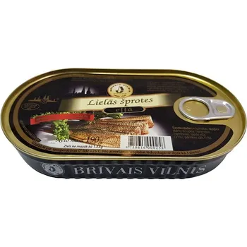 konzervovaná ryba Šproty v oleji velké BrivaisVilnis 133g