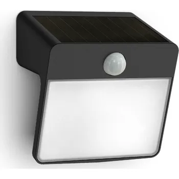 Venkovní osvětlení Philips Yarixa solární venkovní nástěnné svítidlo s čidlem LED 2,2W 250lm 2700K IP44, černé