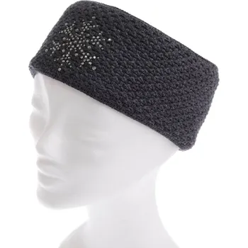 Zimní čelenka Dámská zimní pletená čelenka R-Jet šedá s lurexem CL3