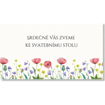 Personal Kartička ke stolu - Luční květiny Zvolte množství: od 1 ks do 10 ks