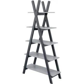 Knihovna WOOOD Designová knihovna TIPI šedá 380200-G