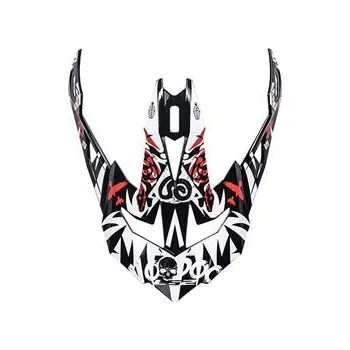 Motodoplněk LS2 Helmets LS2 MX470 PEAK VOODOO BLACK WHITE RED