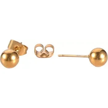 Náušnice Puzetové náušnice z oceli 316L - kuličky měděné barvy - Hlavička: 5 mm