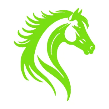 Samolepící dekorace SAMOLEPKA Kůň 106 pravá vlající hříva (04 - zelená kawasaki) NA AUTO, NÁLEPKA, FÓLIE, POLEP, TUNING, VLASTNÍ TEXT, TISK, AUTOSAMOLEPKY.cz, POLEPY, OBRÁZEK, LOGO, SAMOLEPKY