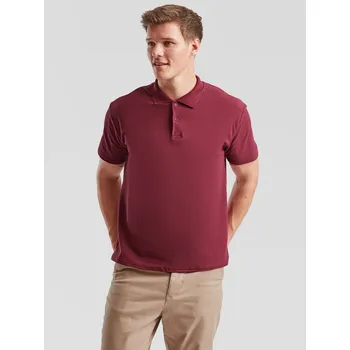Pánská móda Burgundy Men's Polo Shirt Original Polo Friut of the Loom Fruit of the Loom tmavě červená 2467344