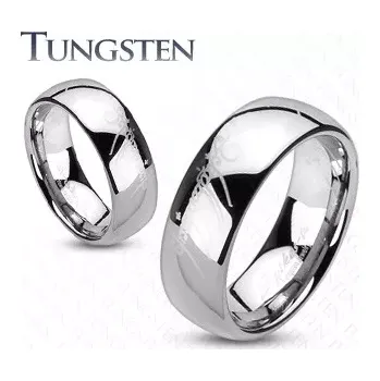 Prsten Prsten z wolframu - stříbrný, motiv Pán prstenů - Velikost: 67