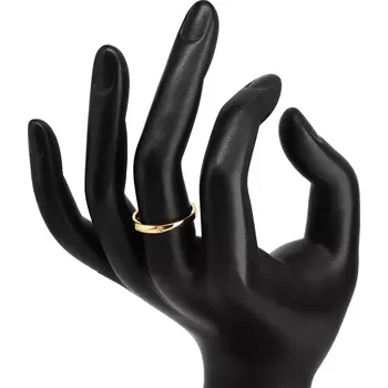 Prsten Diamantový prsten ze žlutého 585 zlata - jemně zkosená ramena, čirý briliant - Velikost: 52