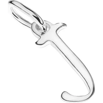 Přívěsek Pěkný přívěsek ze stříbra 925, velké tiskací písmeno "J", zrcadlově lesklé