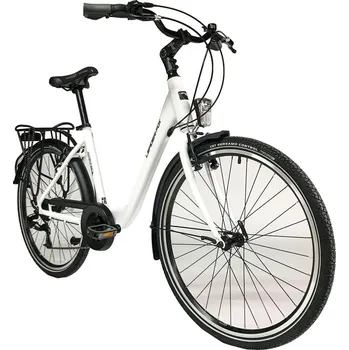 Městské kolo Leader Fox Domesta 26" bílé 2023