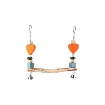 Hračka pro ptáka Flamingo houpačka barevná 30 x 3 x 30 cm pro velké papoušky