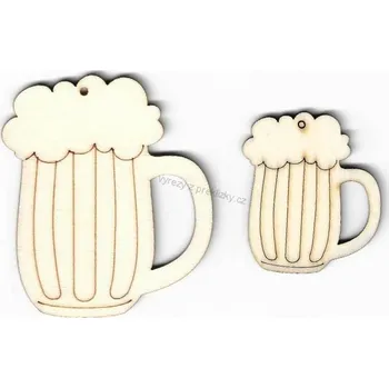 Překližka Výřez z překližky, O47/1, PŮLLITR S PIVEM-velký, 6,3x7,5cm, 1ks