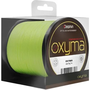Delphin OXYMA fluo žlutá Průměr: 0,16 mm, Nosnost: 13,6 lb, Návin: 600 m POSLEDNÍ KUSY SKLADEM ZA AKČNÍ CENU