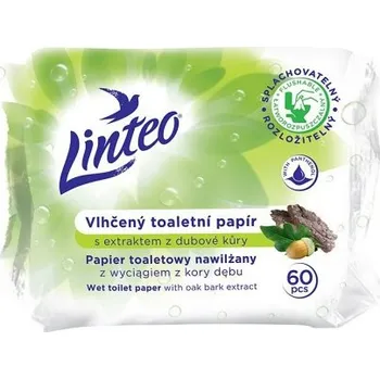 Toaletní papír Vlhčený WC papír Linteo s dubovou kůrou 60ks