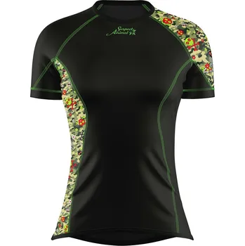 Dámské funkční triko krátký rukáv CAMO černá Bamboo Ultra