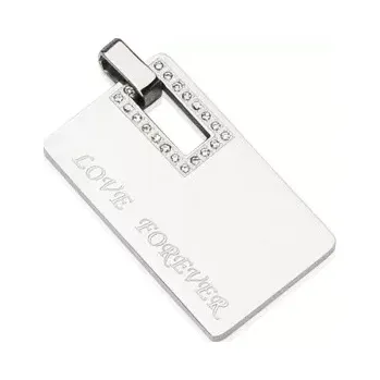 Přívěsek Obdélníkový ocelový přívěsek - LOVE FOREVER