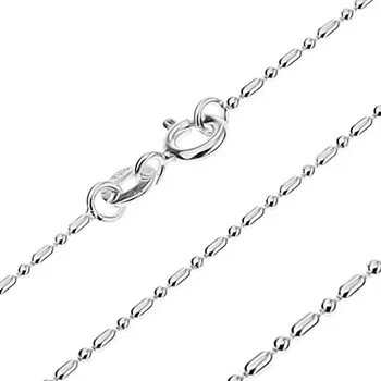 Řetízek Stříbrný řetízek 925 - armádní vzor s kuličkami, 1,2 mm