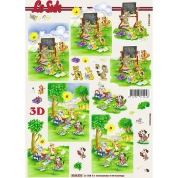 omalovánky 3D papíry pro vystřihování- Veselé malování