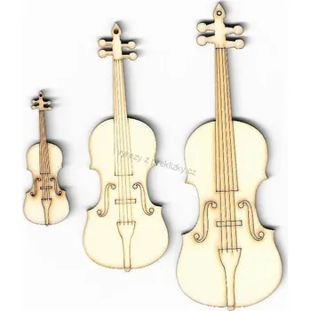 Překližka Výřez z překližky, H28/1, HOUSLE-velké, 11,5x4cm, 1ks