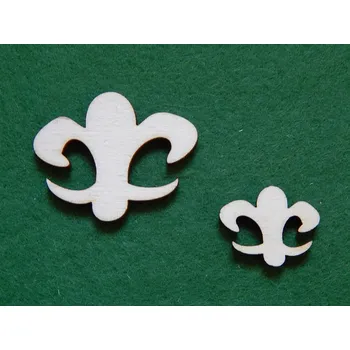 Stavební deska Výřez z překližky, 267A, KRÁLOVSKÁ LILIE-velká, 3,5x3cm, 1ks