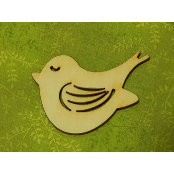 Překližka Výřez z překližky, Z97, PTÁČEK-VYŘÍZNUTÉ KŘÍDLO, 4,5x7cm, 1ks