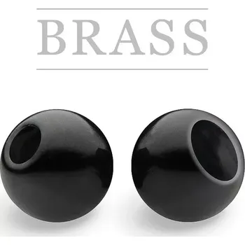 Knápek Brass Beads Regular Black
