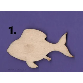 Překližka Výřez z překližky, Z60/1, RYBIČKA-široká ploutev, 6,5x4cm, 1ks