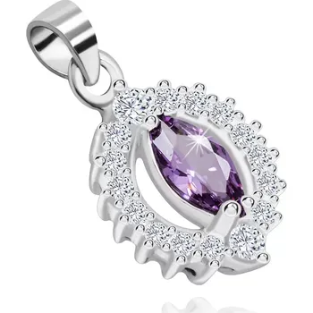Přívěsek Přívěsek ze stříbra 925, zirkonové zrnko fialové barvy s čirým lemem