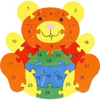 Puzzle Puzzle dřevěné Medvídek (Naučná skládačka pro děti od tří let)