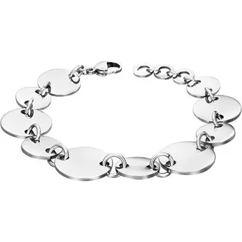 Náramek Náramek z chirurgické oceli s velkými a malými kruhy, stříbrná barva