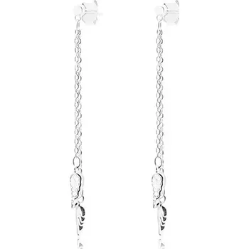 Náušnice Náušnice ze stříbra 925, andělská křídla na řetízcích, čiré zirkony