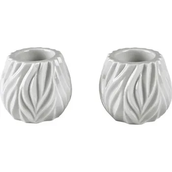 Svícen Morsø Stojánek na čajovou svíčku flame (sada 2 ks) white