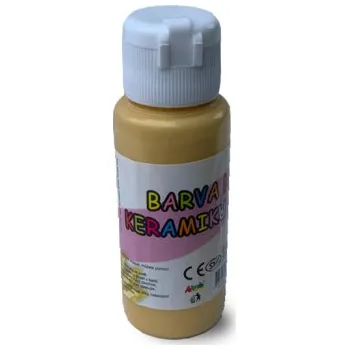 Speciální výtvarná barva Akrylová barva na sklo a keramiku 60ml- zlatá